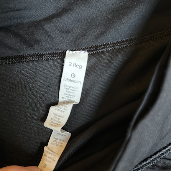 Lululemon black shorts -size 2 - Picture 2 of 4